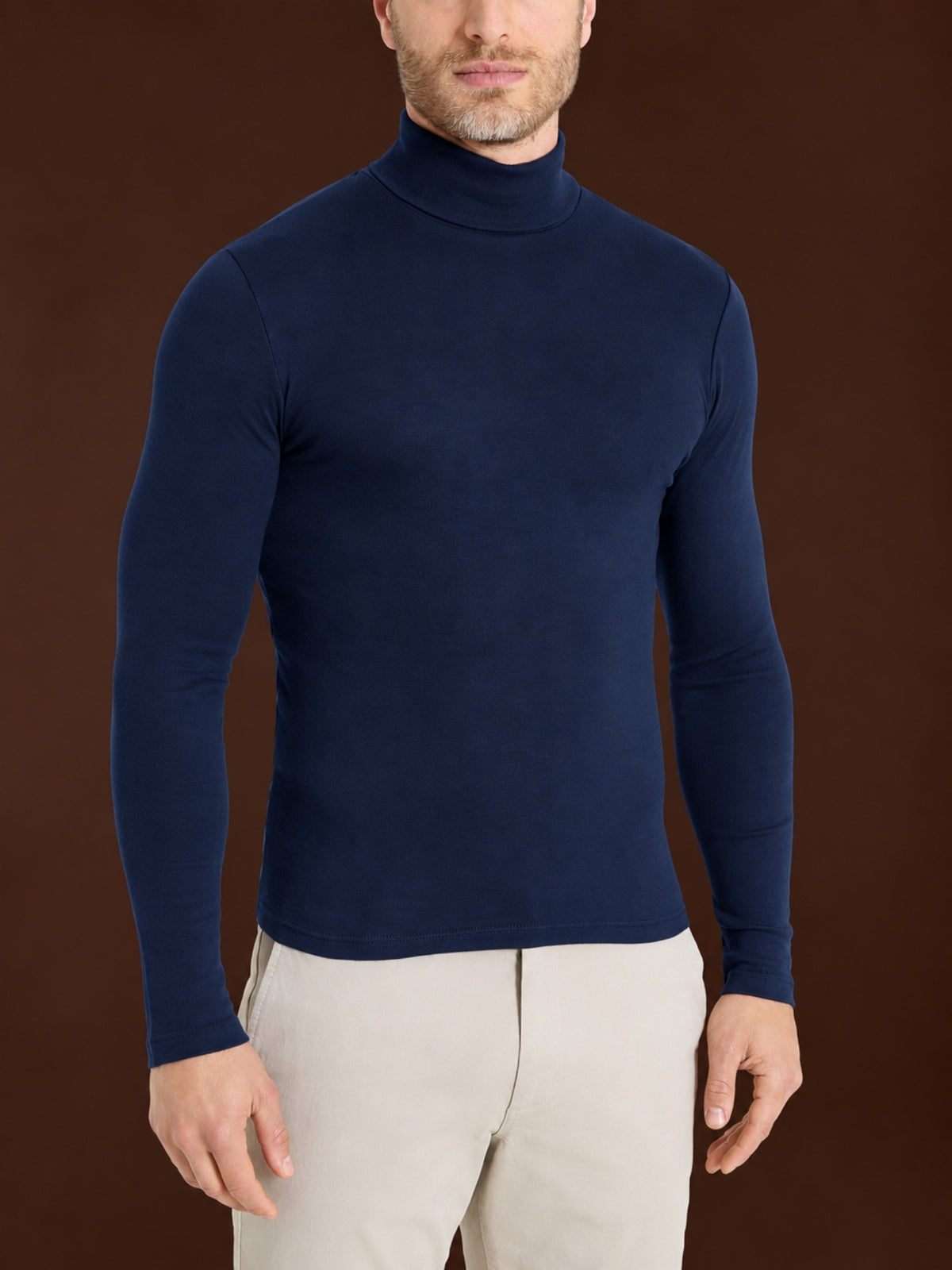 Dolcevita in Thermo Cotton Blu Uomo - Ragno