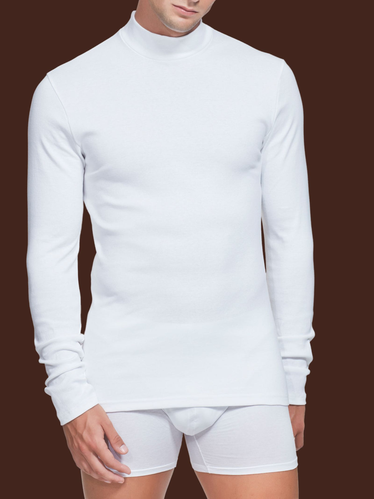 Lupetto in Thermo Cotton Bianchi Uomo - Ragno