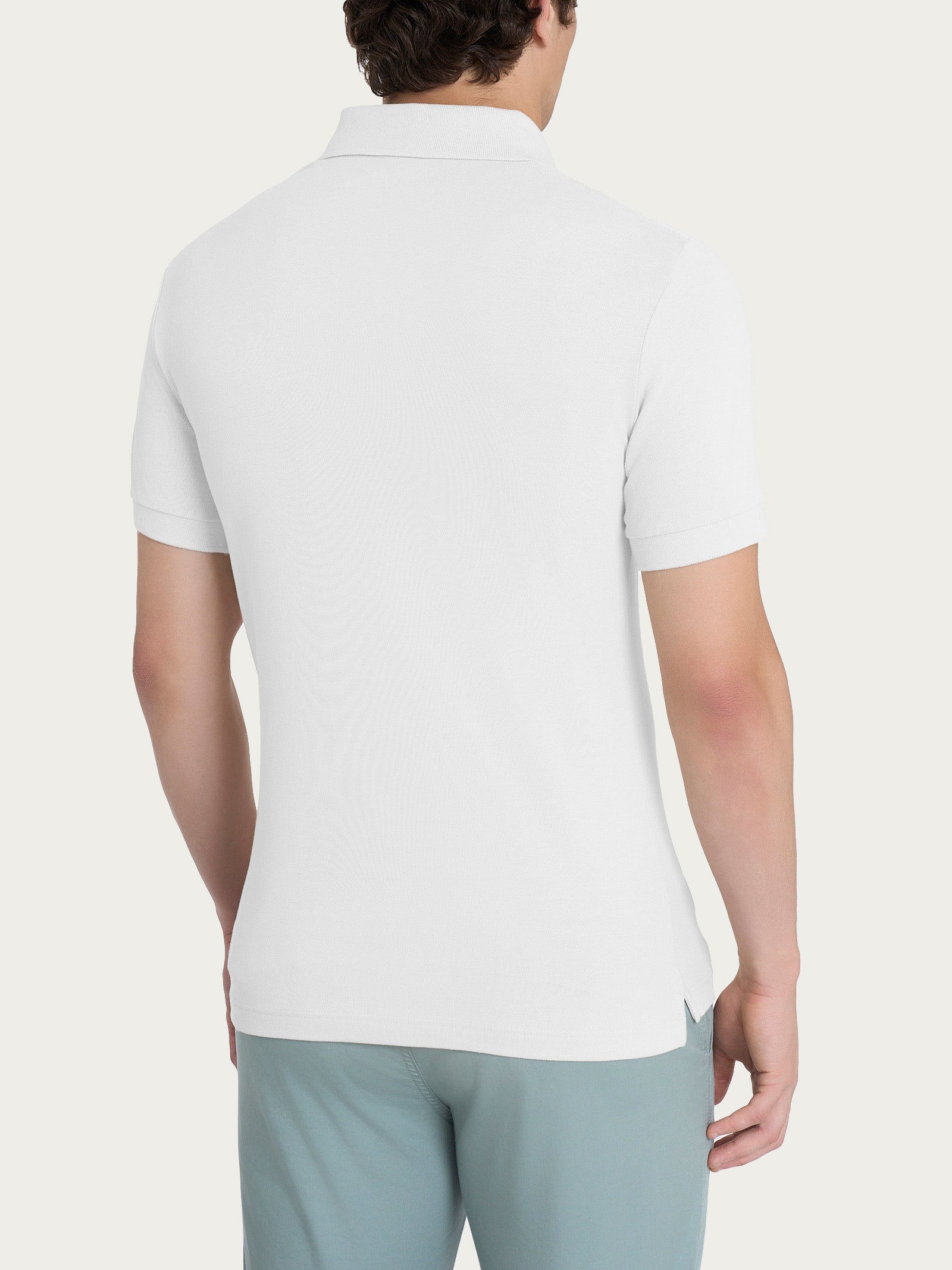 Polo in Eco Cotton Piquet Stretch Blu Uomo - Ragno