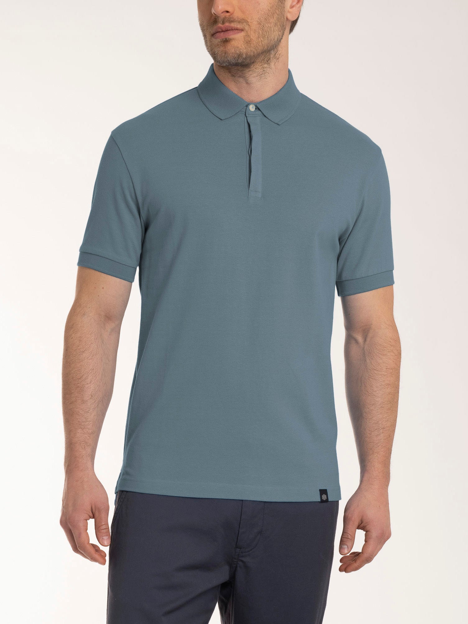 Polo in Eco Cotton Piquet Stretch Grigi Uomo - Ragno
