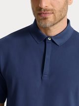 Polo in Eco Cotton Piquet Stretch Blu Uomo - Ragno