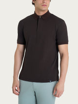Polo in Eco Cotton Piquet Stretch Marroni Uomo - Ragno