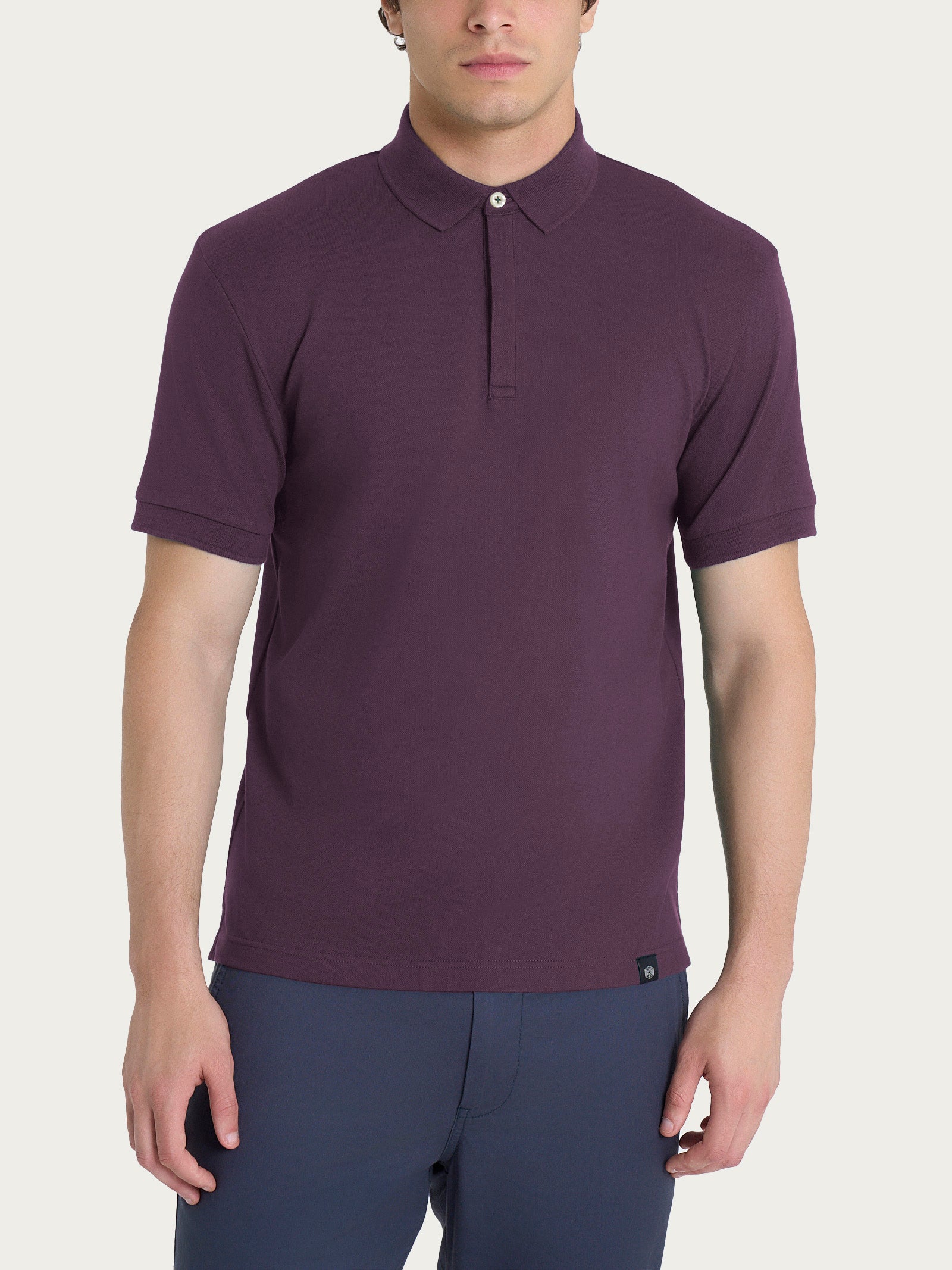 Polo in Eco Cotton Piquet Stretch Viola Uomo - Ragno