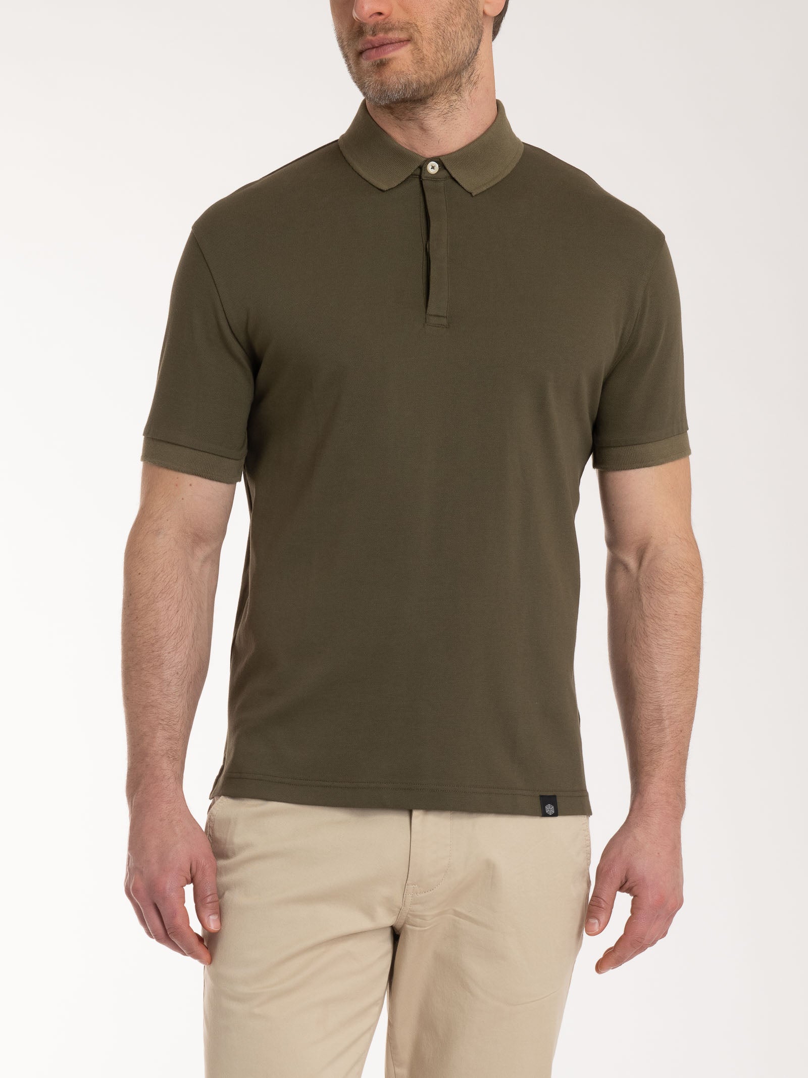 Polo in Eco Cotton Piquet Stretch Verdi Uomo - Ragno