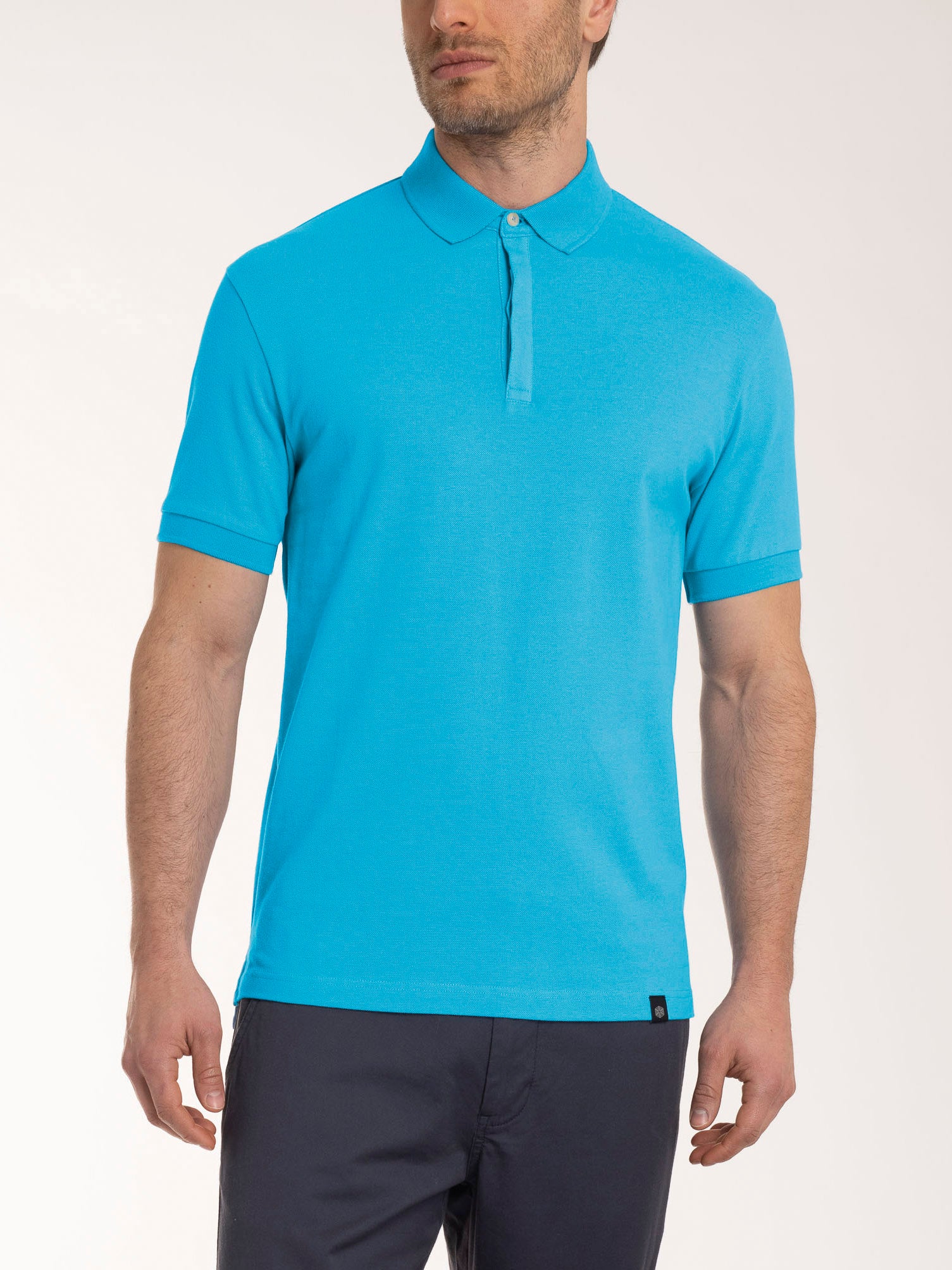 Polo in Eco Cotton Piquet Stretch Azzurri Uomo - Ragno