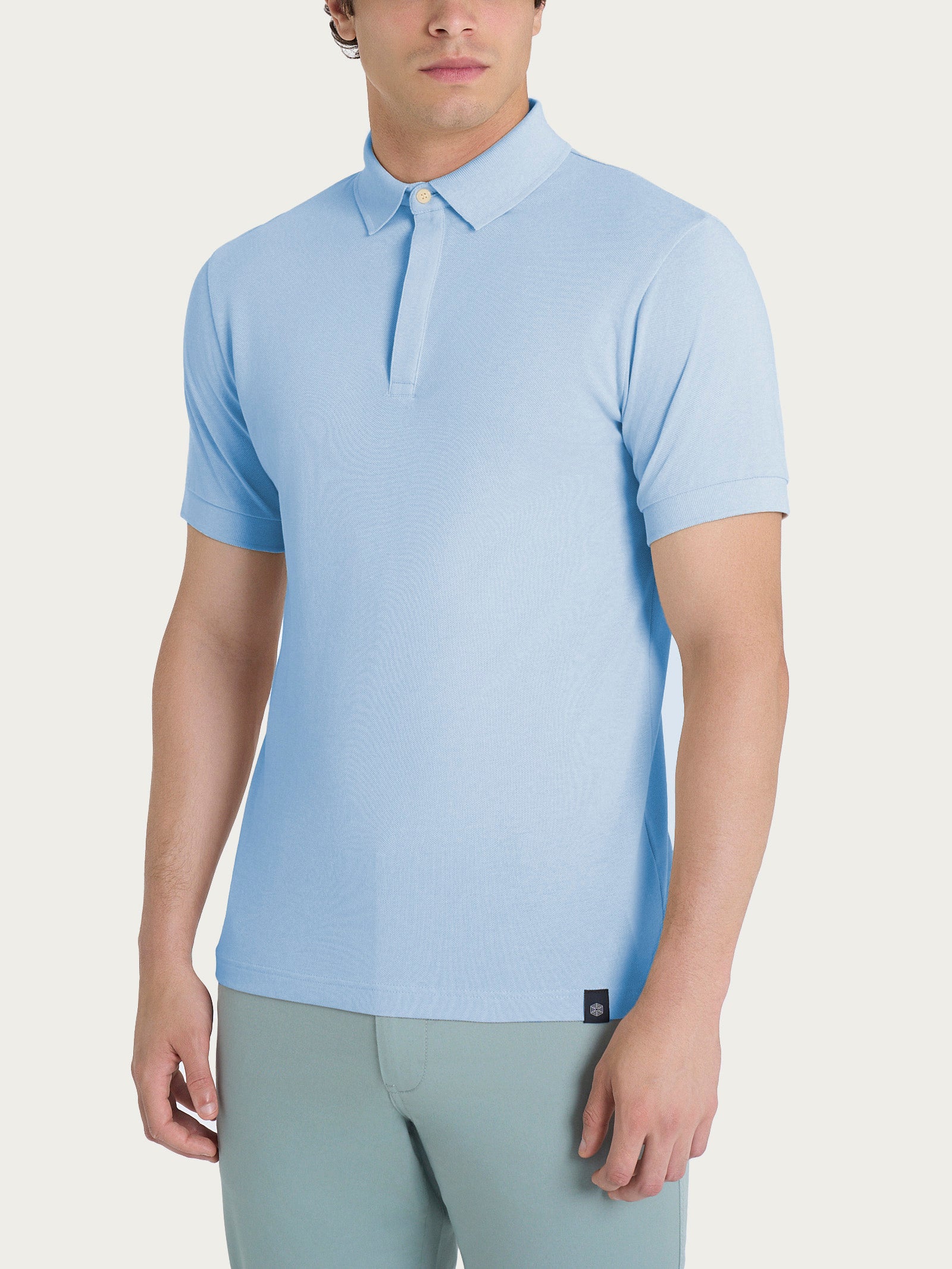 Polo in Cotton Piquet Stretch Azzurri Uomo - Ragno