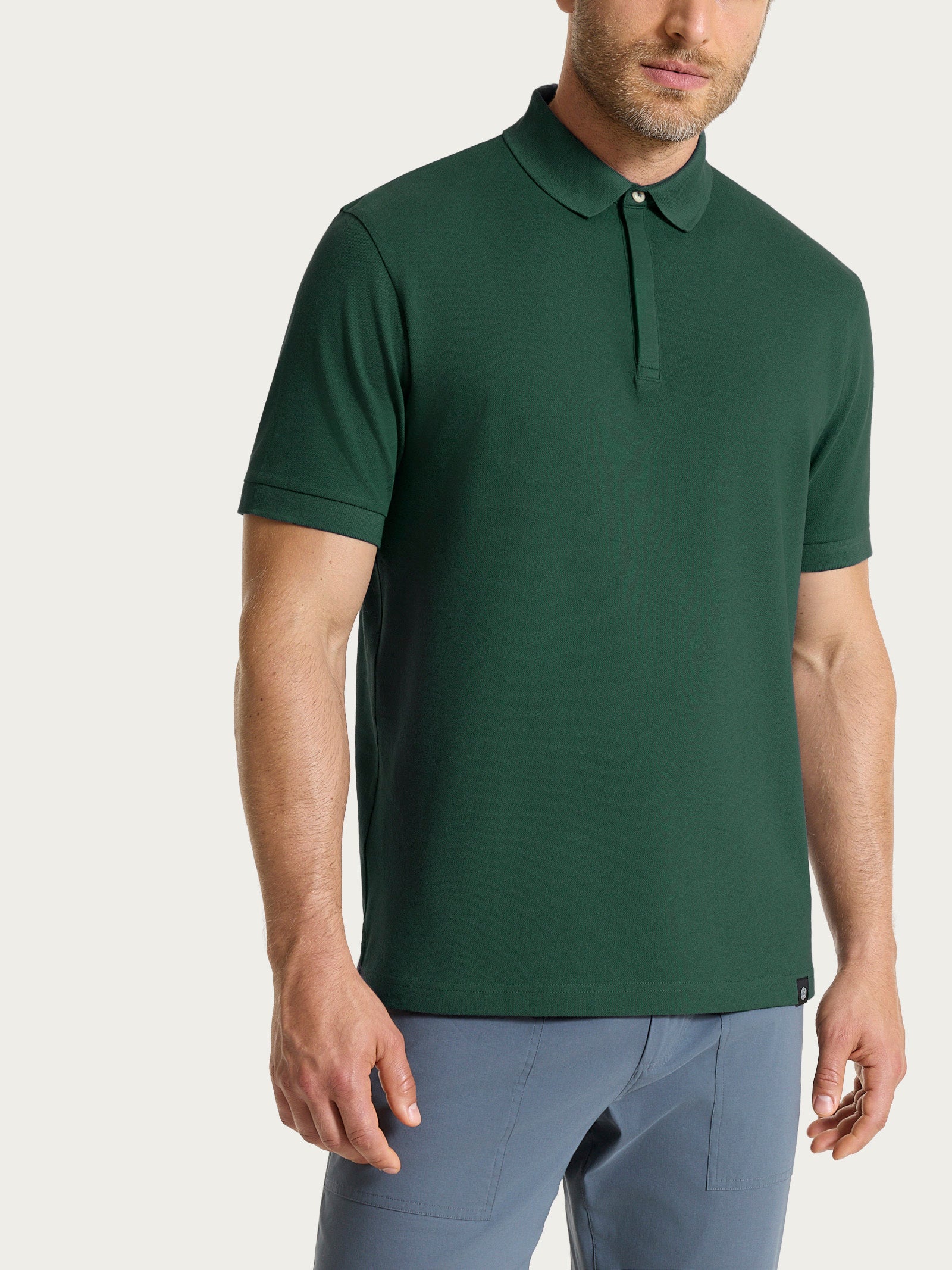 Polo in Eco Cotton Piquet Stretch Verdi Uomo - Ragno