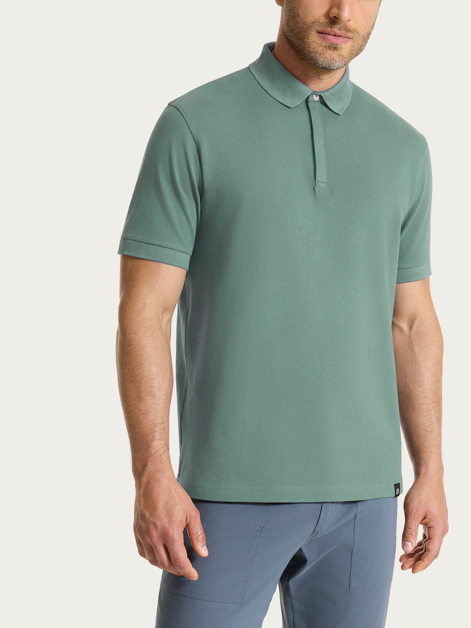 Polo in Eco Cotton Piquet Stretch Verdi Uomo - Ragno