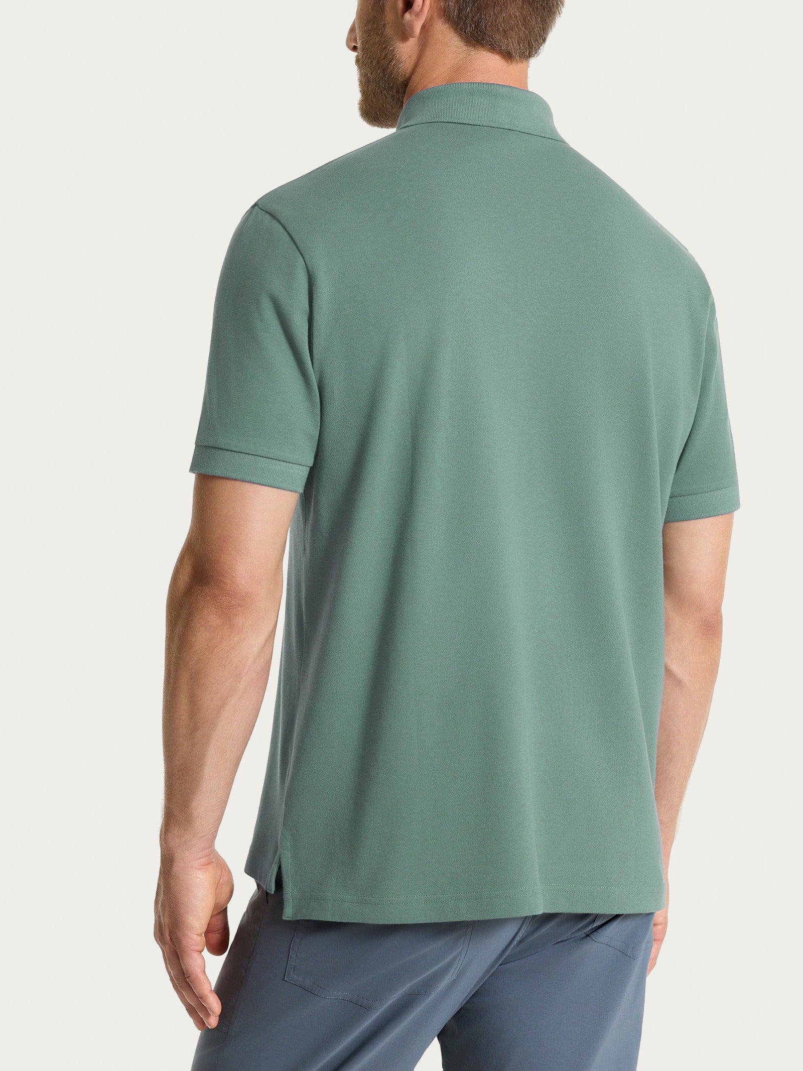 Polo in Eco Cotton Piquet Stretch Verdi Uomo - Ragno