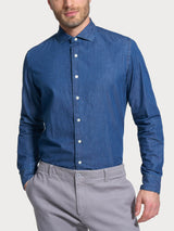 Camicia classica in chambray di cotone -  - Ragno