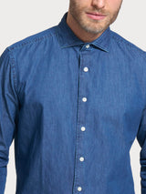 Camicia classica in chambray di cotone -  - Ragno