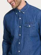 Camicia button down in chambray di cotone -  - Ragno