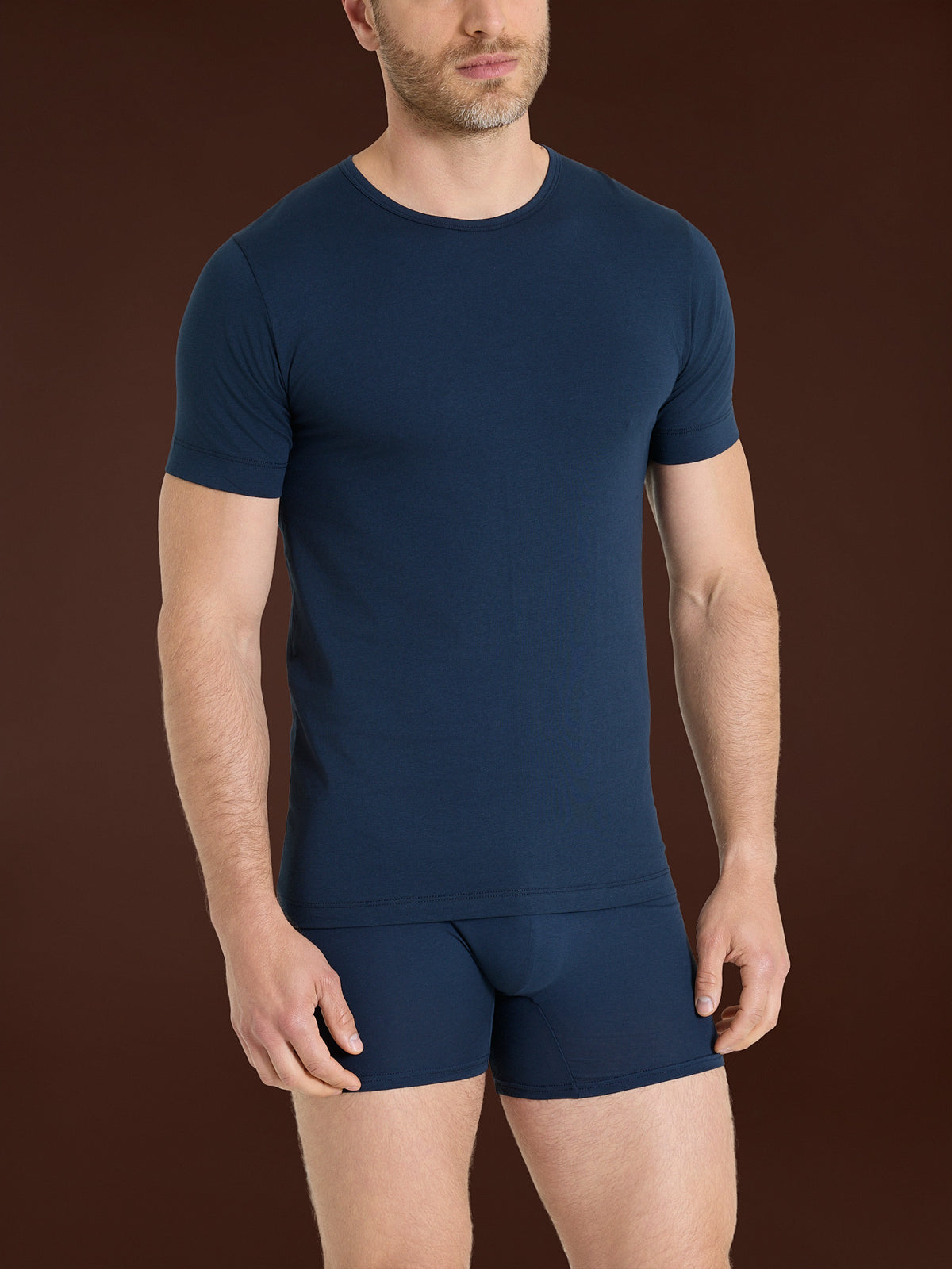 Hi-Tech - Maglietta in jersey di cotone elasticizzato Blu Uomo - Ragno