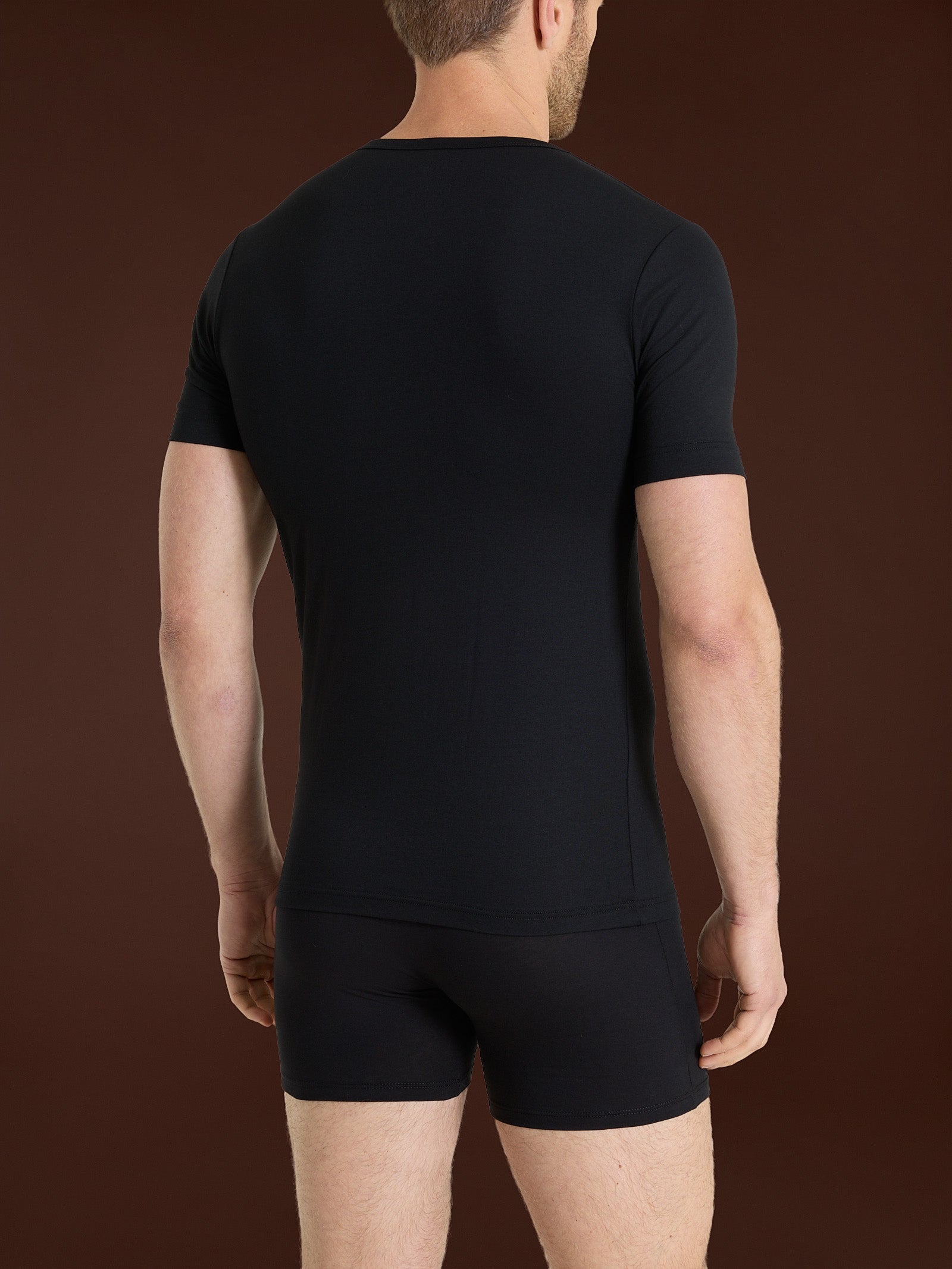 Hi-Tech - Maglietta in jersey di cotone elasticizzato Neri Uomo - Ragno