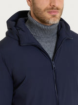 Piumerino Parka in lana con cappuccio Blu Uomo - Ragno