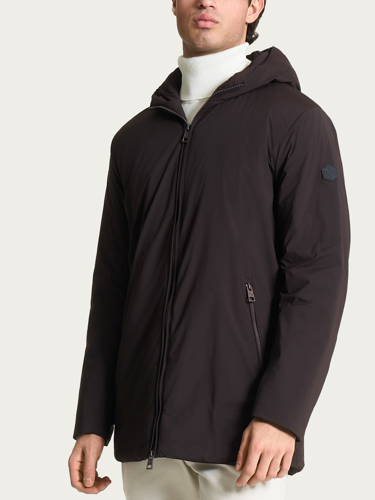 Piumerino Parka in lana con cappuccio Marroni Uomo - Ragno