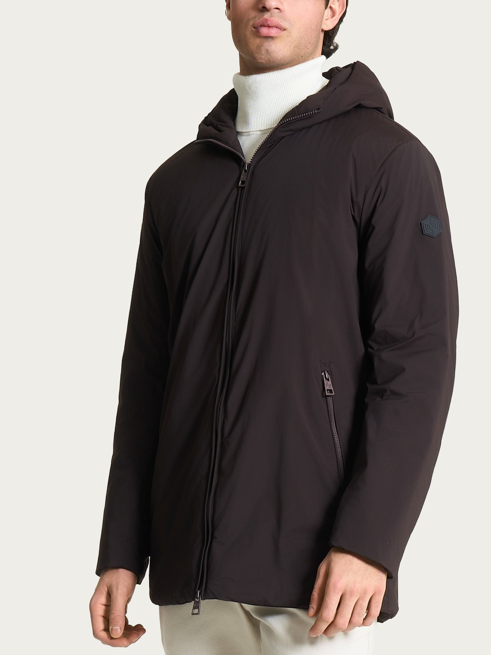 Piumerino Parka in lana con cappuccio Marroni Uomo - Ragno