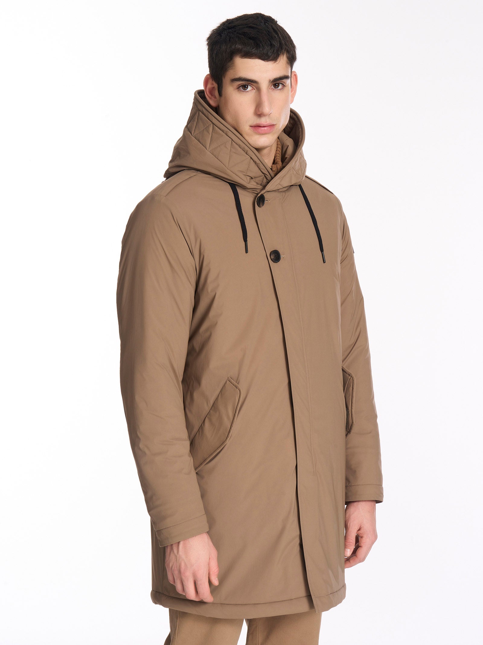 Piumerino - Parka lungo imbottito in lana con capuccio -  - Ragno