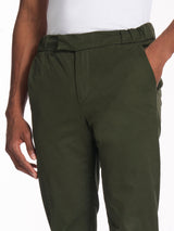 Pantalone jogger in Twill di cotone elasticizzato -  - Ragno