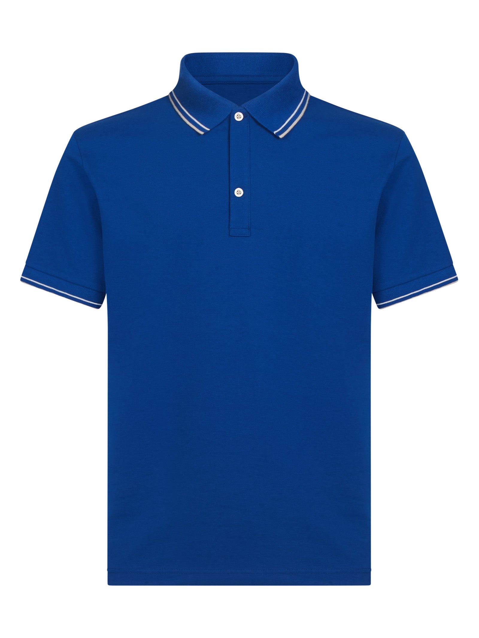 Polo in Eco Cotton Piquet Stretch Blu Uomo - Ragno