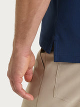 Polo in Eco Cotton Piquet Stretch Blu Uomo - Ragno