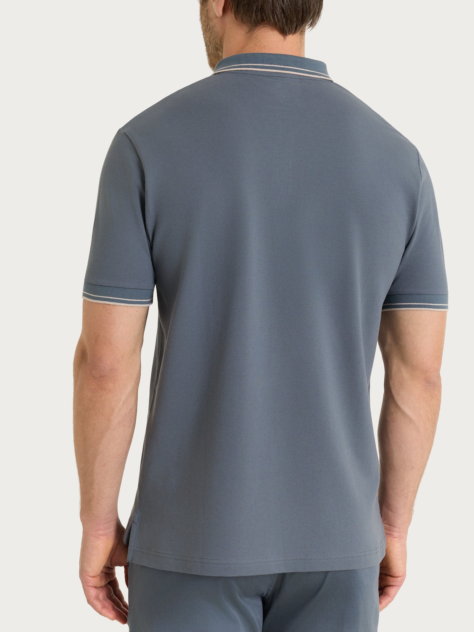 Polo in Eco Cotton Piquet Stretch Neri Uomo - Ragno