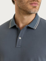 Polo in Eco Cotton Piquet Stretch Neri Uomo - Ragno