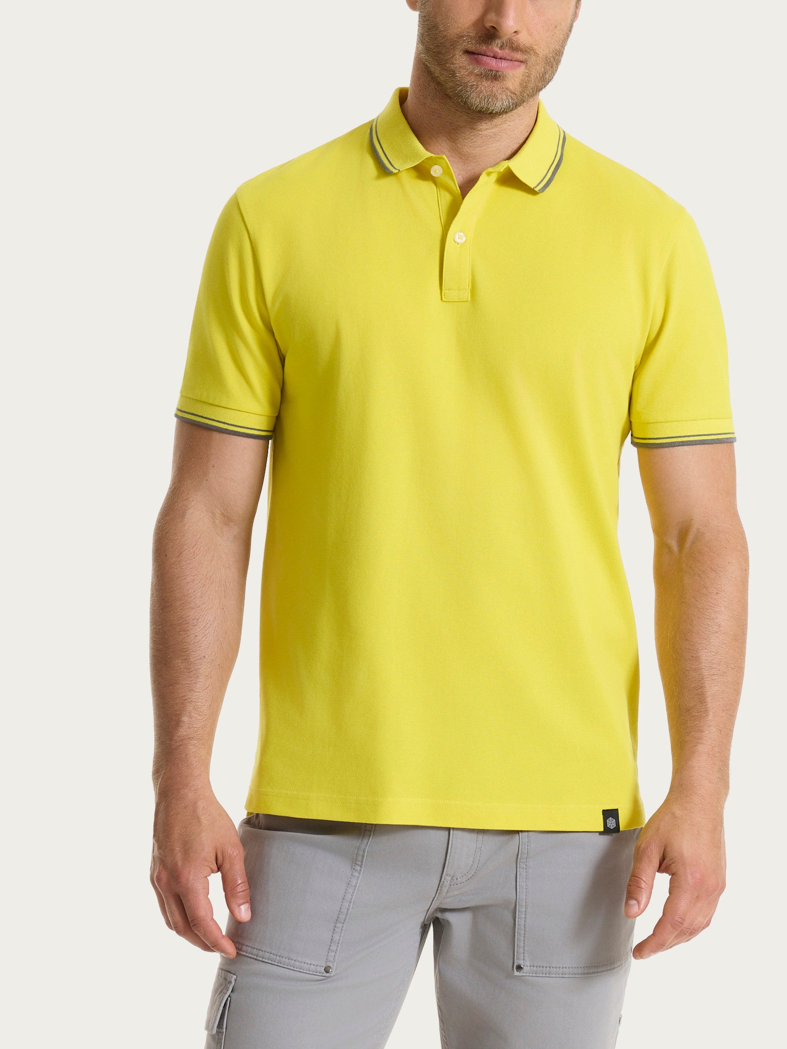 Polo in Eco Cotton Piquet Stretch Gialli Uomo - Ragno