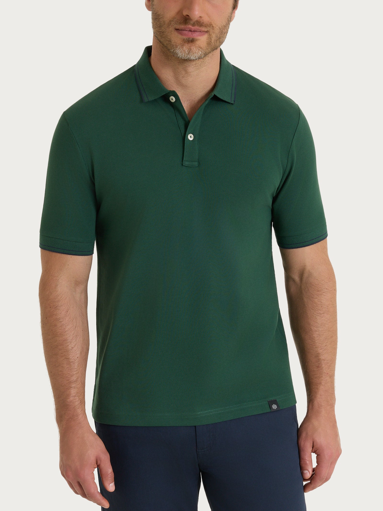 Polo in Eco Cotton Piquet Stretch Verdi Uomo - Ragno