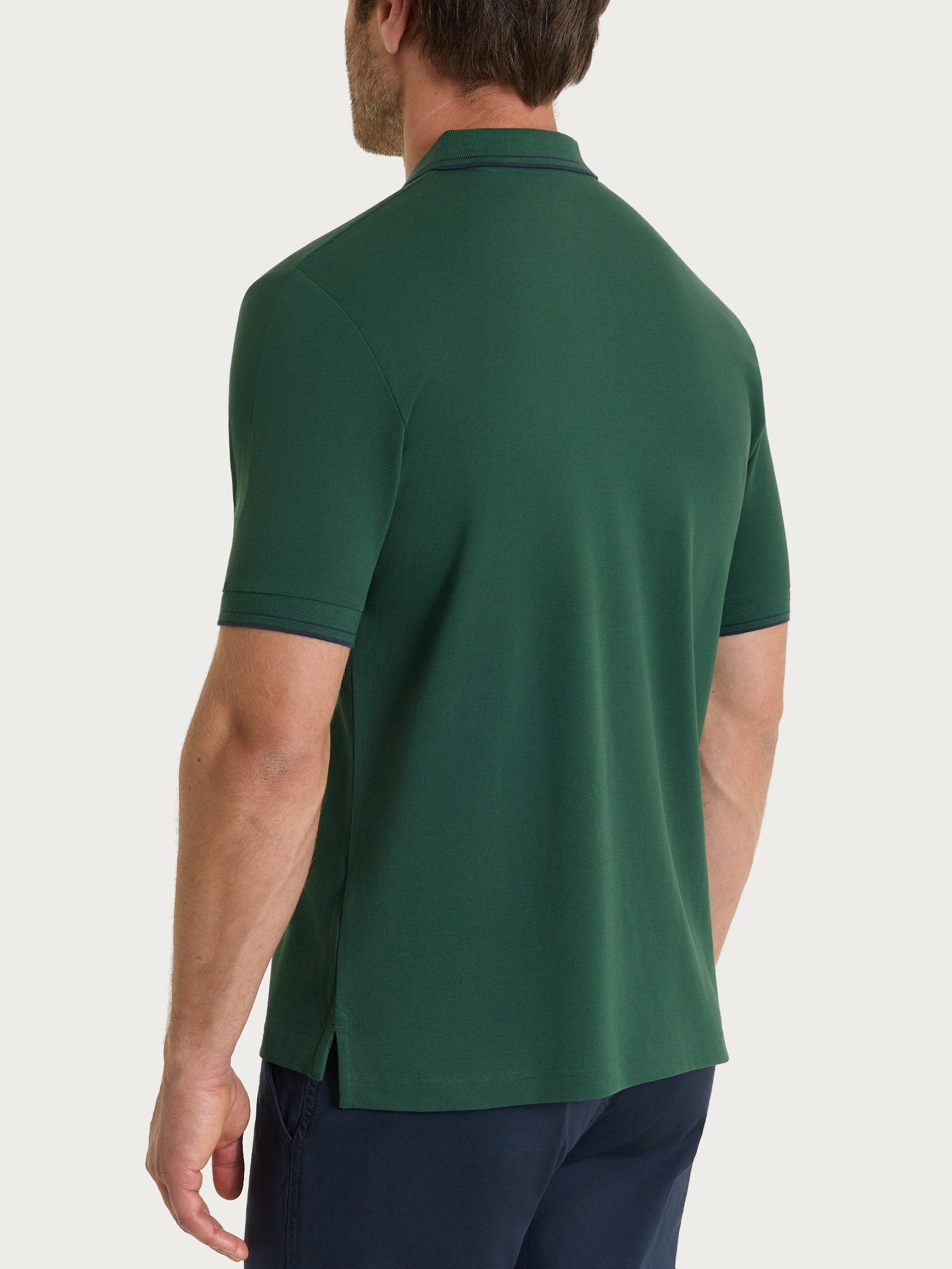 Polo in Eco Cotton Piquet Stretch Verdi Uomo - Ragno