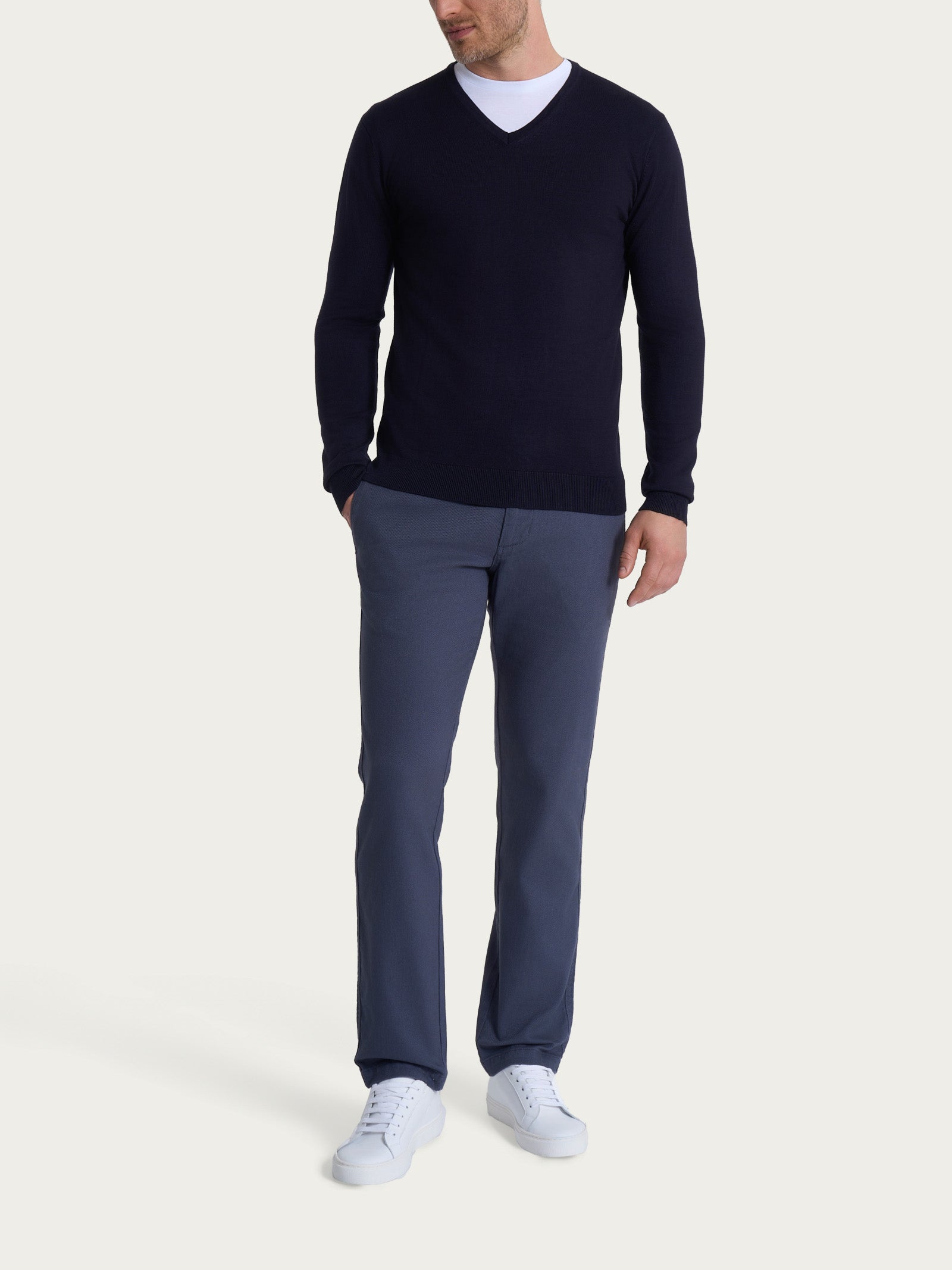Pull scollo a V Four Seasons Blu Uomo - Ragno