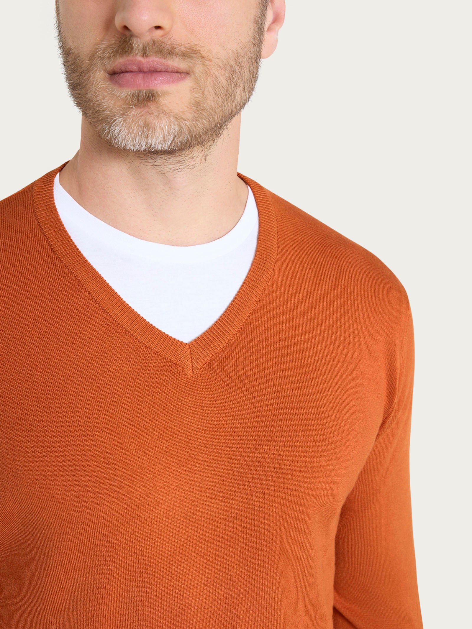 Pull scollo a V Four Seasons Arancioni Uomo - Ragno
