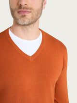 Pull scollo a V Four Seasons Arancioni Uomo - Ragno
