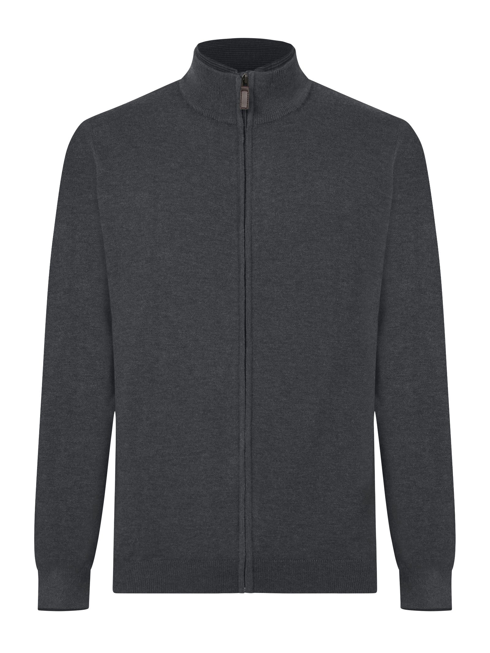 Cardigan collo alto con zip in filato Sport Wool -  - Ragno