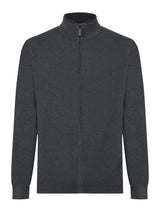 Cardigan collo alto con zip in filato Sport Wool -  - Ragno