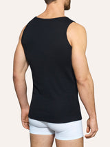 Thermo Cotton - Canottiera a spalla larga in caldo cotone  Neri Uomo - Ragno