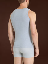 Thermo Cotton - Canottiera a spalla larga in caldo cotone  Neri Uomo - Ragno