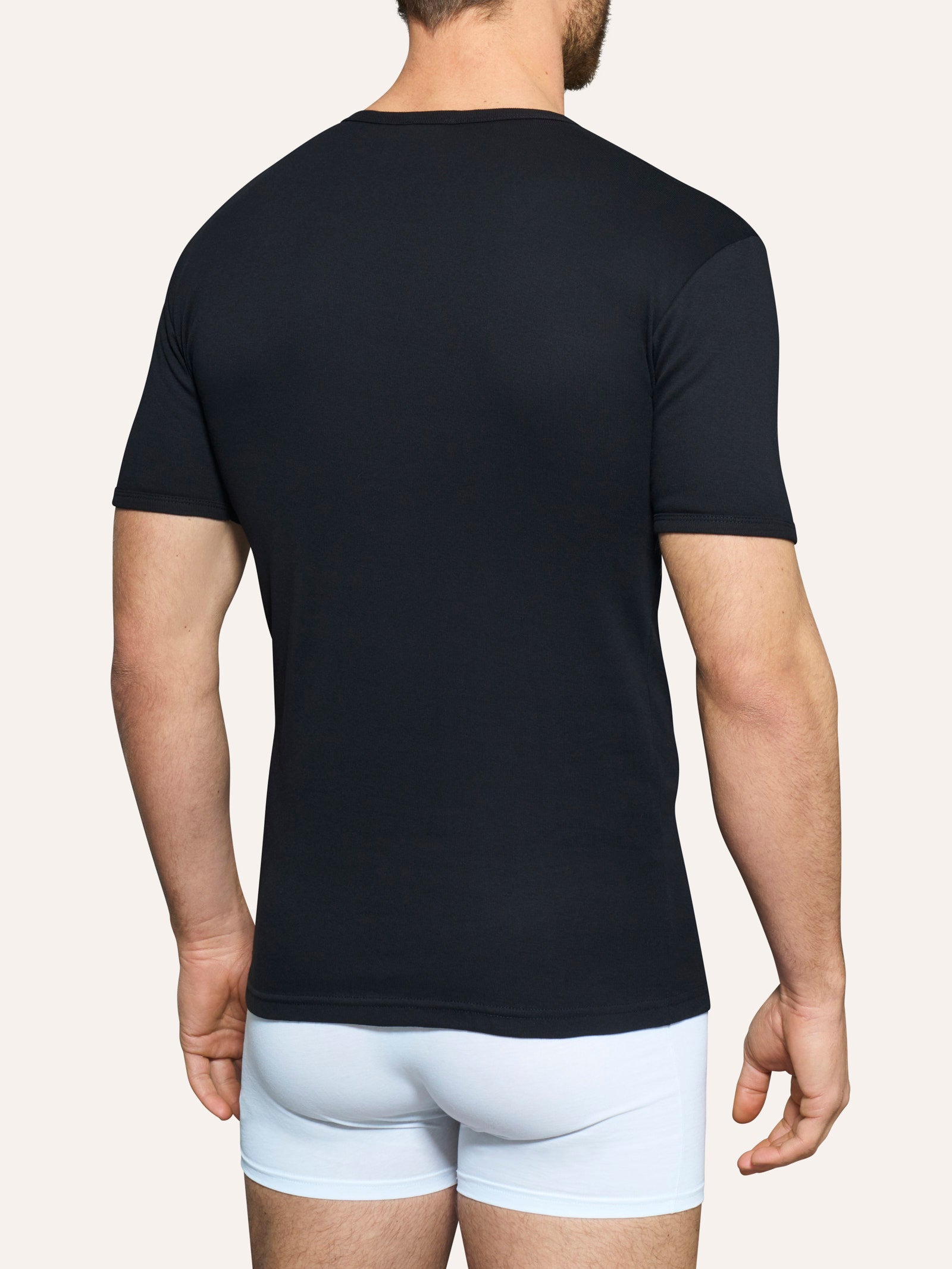Thermo Cotton - Maglietta girocollo a manica corta in caldo cotone  Blu Uomo - Ragno