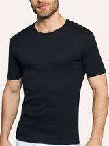 Thermo Cotton - Maglietta girocollo a manica corta in caldo cotone  Blu Uomo - Ragno