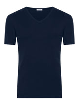 Thermo Cotton - Maglietta scollo V a manica corta in caldo cotone  Blu Uomo - Ragno