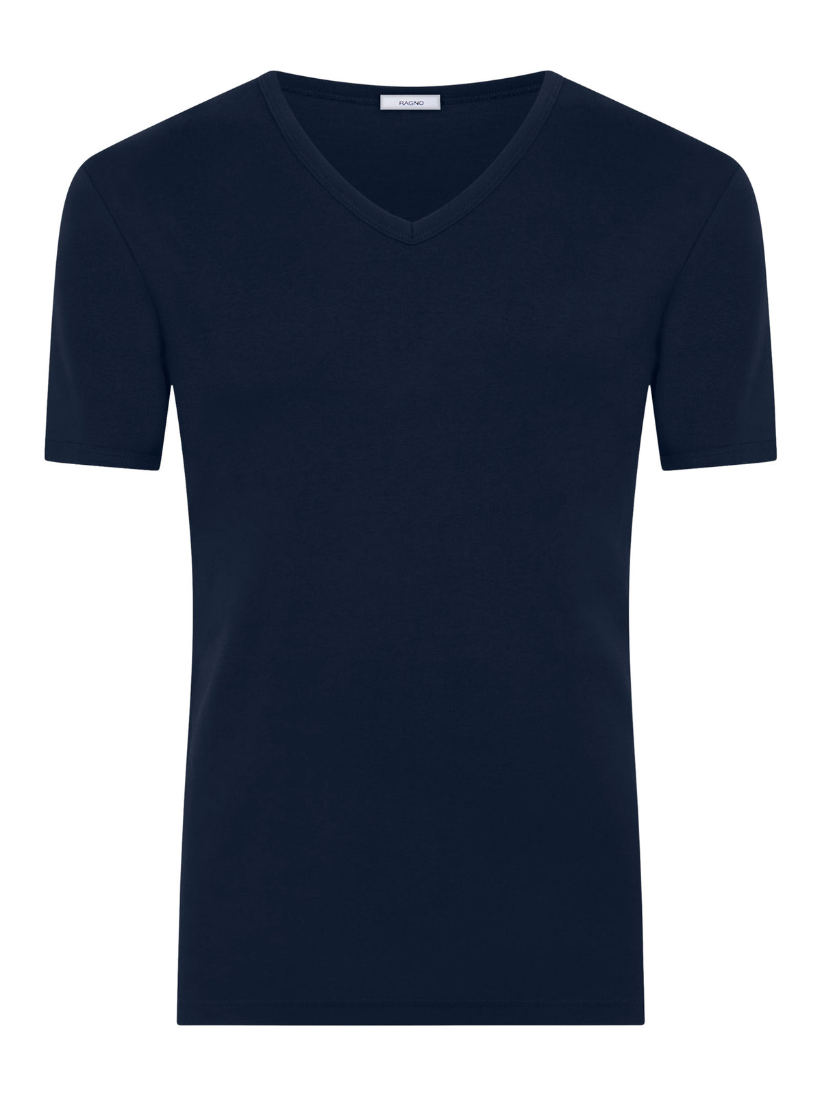 Thermo Cotton - Maglietta scollo V a manica corta in caldo cotone  Blu Uomo - Ragno