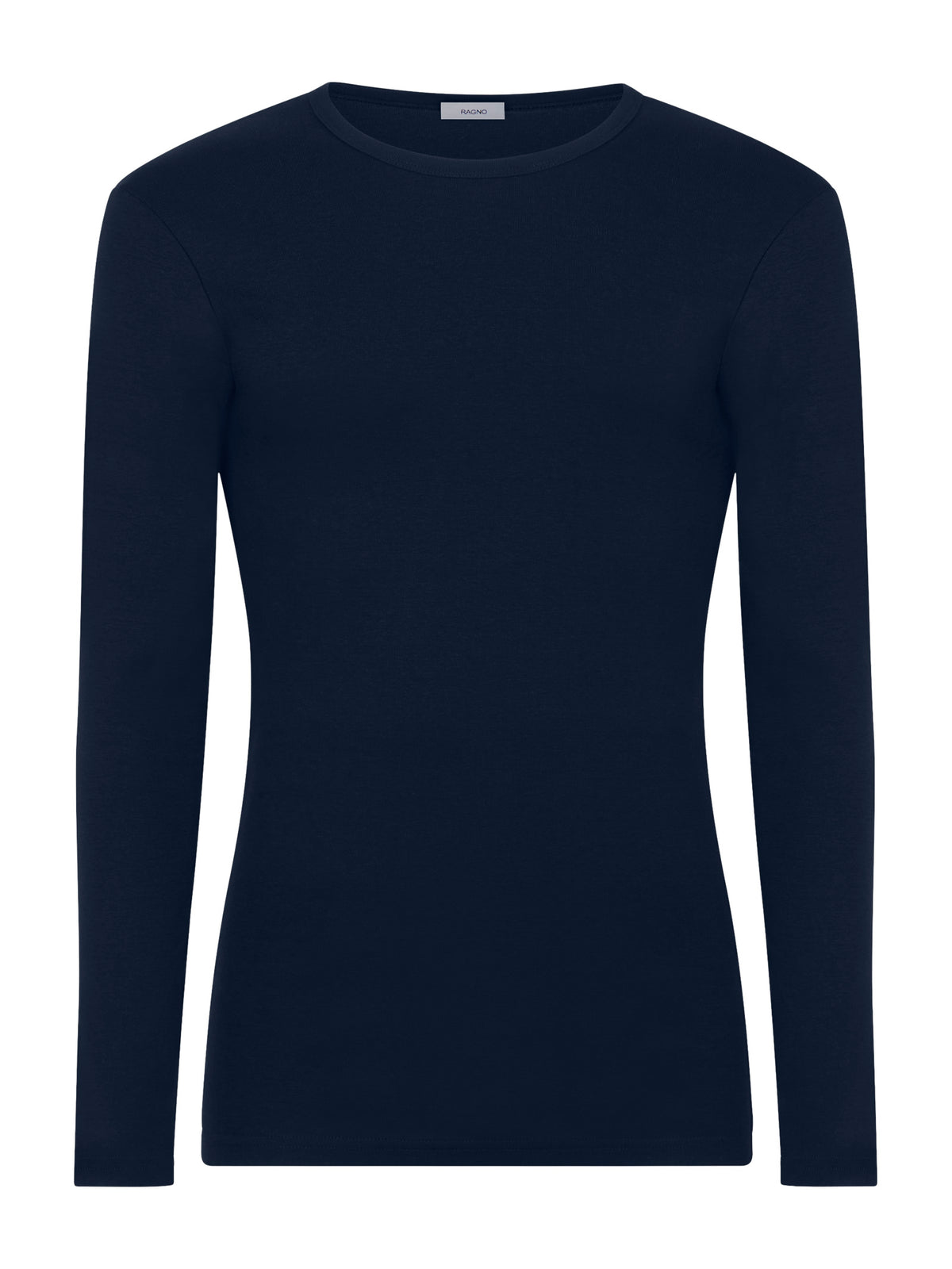 Thermo Cotton - Maglietta girocollo a manica lunga in caldo cotone  Blu Uomo - Ragno