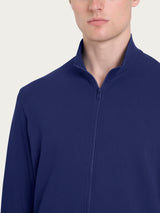 Pigiama a tuta in Eco Cotton Piquet Stretch Blu Uomo - Ragno