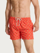 Costume Boxer da mare in fantasia Arancioni Uomo - Ragno
