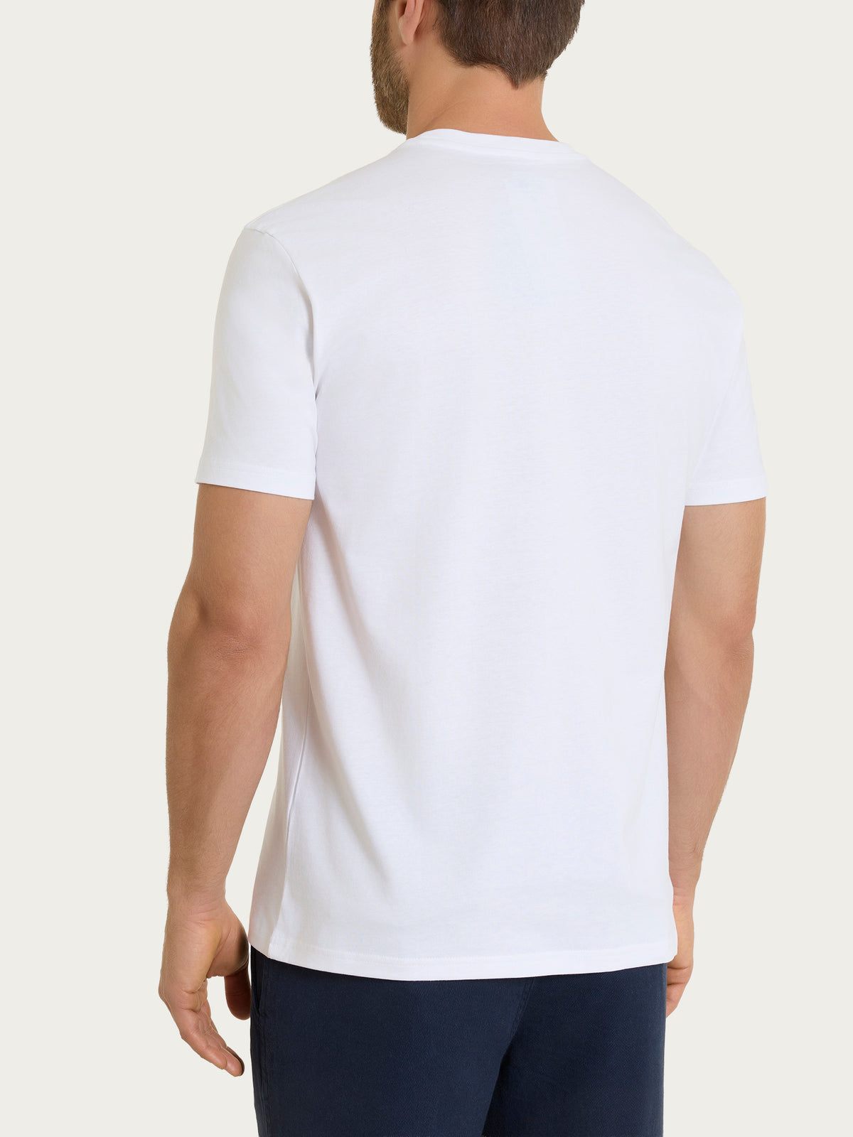T-shirt girocollo in jersey di cotone Bianchi Uomo - Ragno