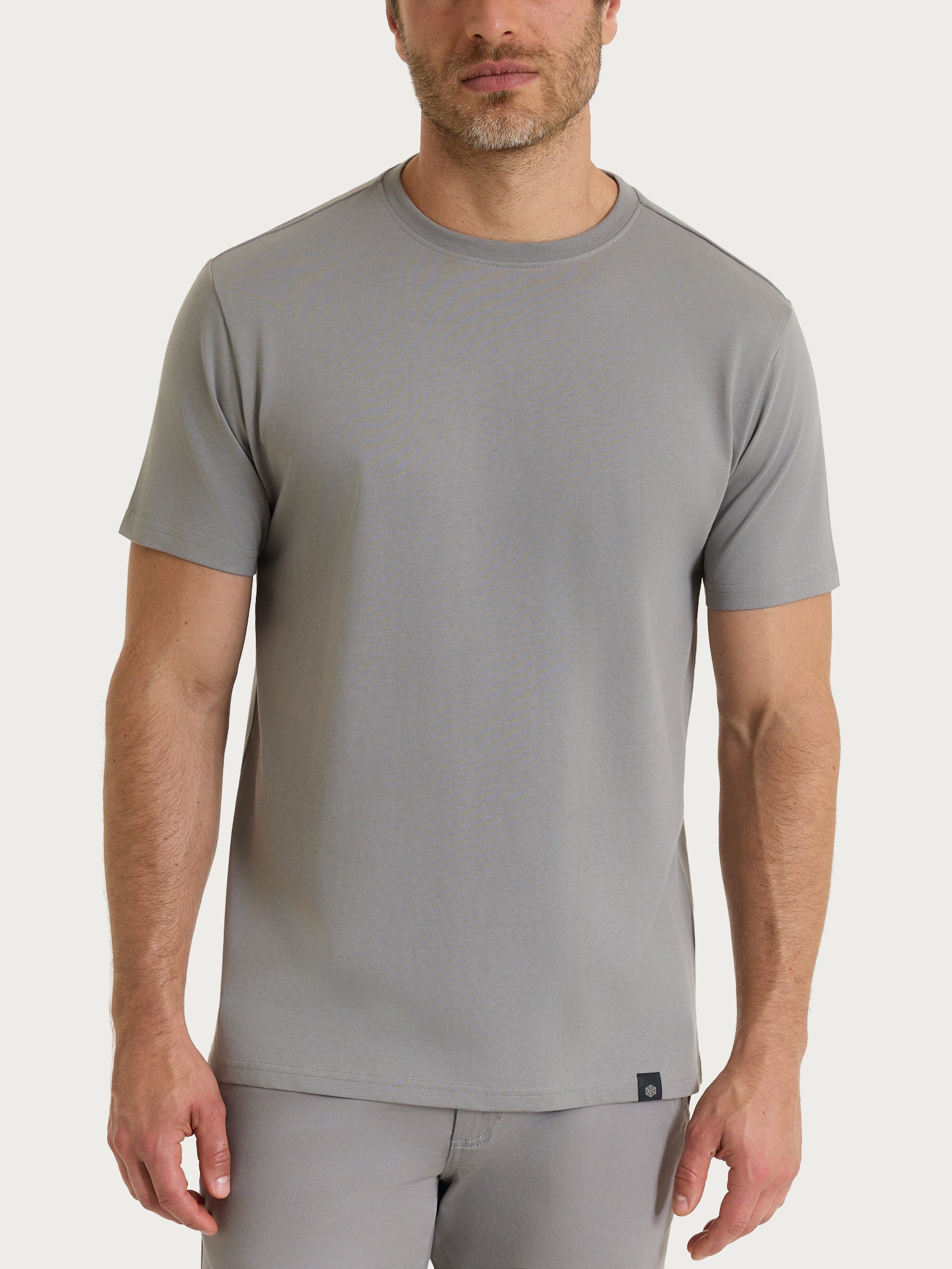 T-shirt girocollo in jersey di cotone Neri Uomo - Ragno