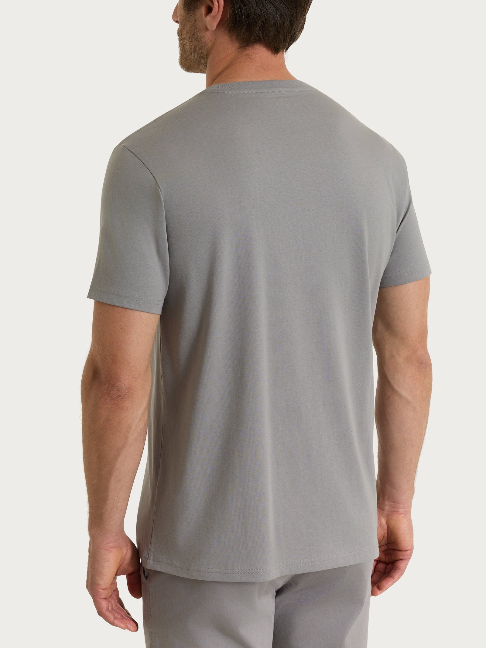 T-shirt girocollo in jersey di cotone Neri Uomo - Ragno