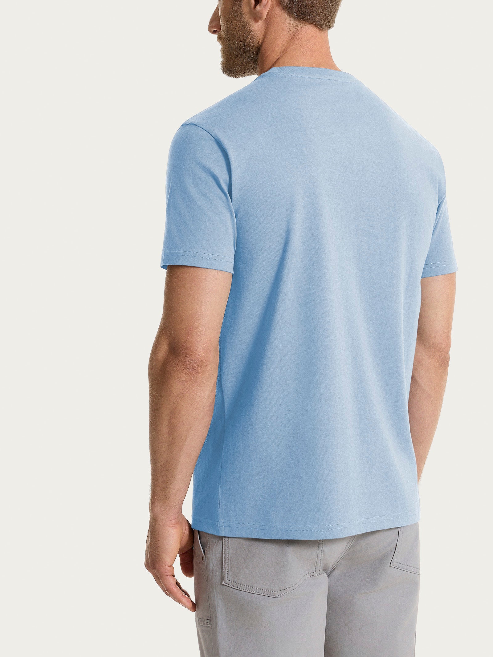 T-shirt girocollo in jersey di cotone Azzurri Uomo - Ragno