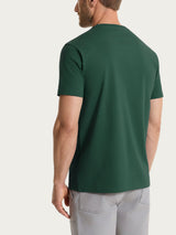 T-shirt girocollo in jersey di cotone Verdi Uomo - Ragno