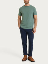 T-shirt girocollo in jersey di cotone Verdi Uomo - Ragno